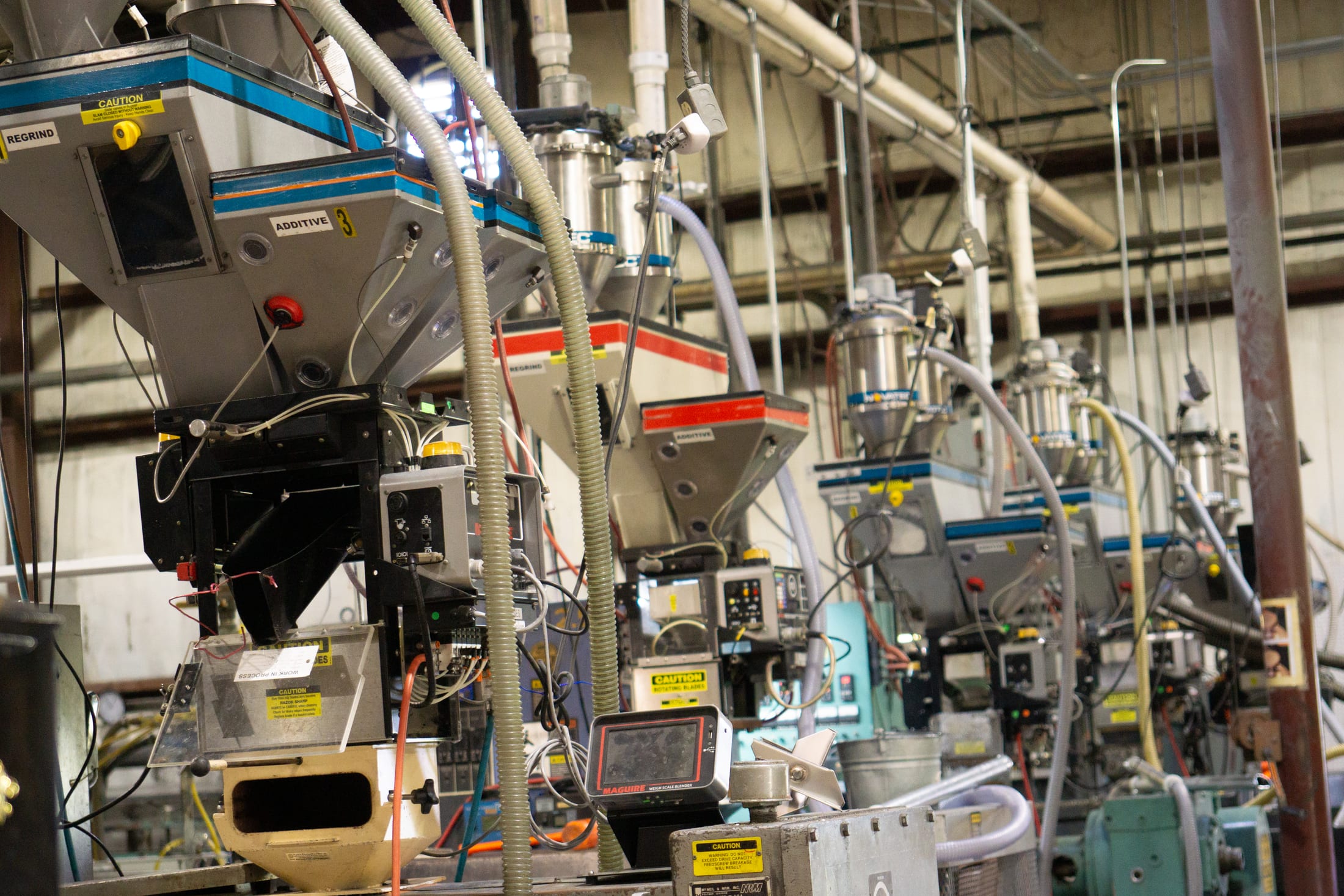 Hamilton facility hoppers and heating element production line
